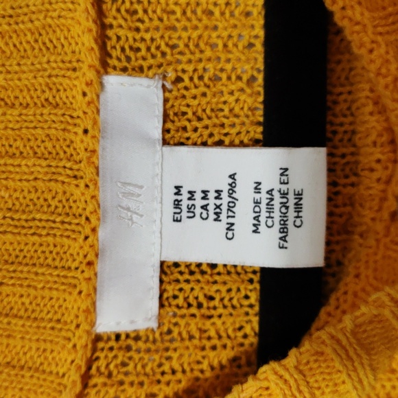 H&M Cotton Open Knitted Orange Dress Medium #907 - Picture 5 of 9